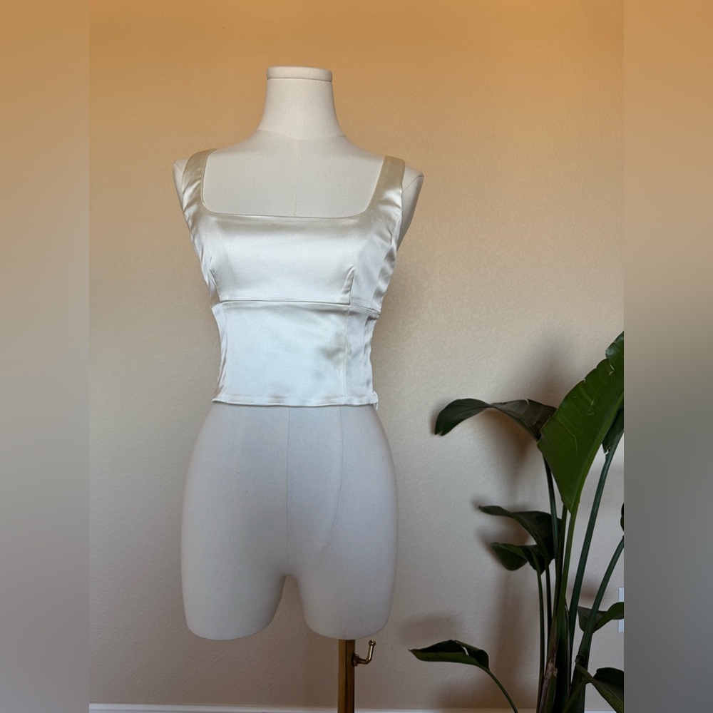 ARITZIA Cream Satin Women's Top